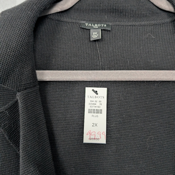 Talbots Black Button-Up Cardigan - Picture 2 of 3